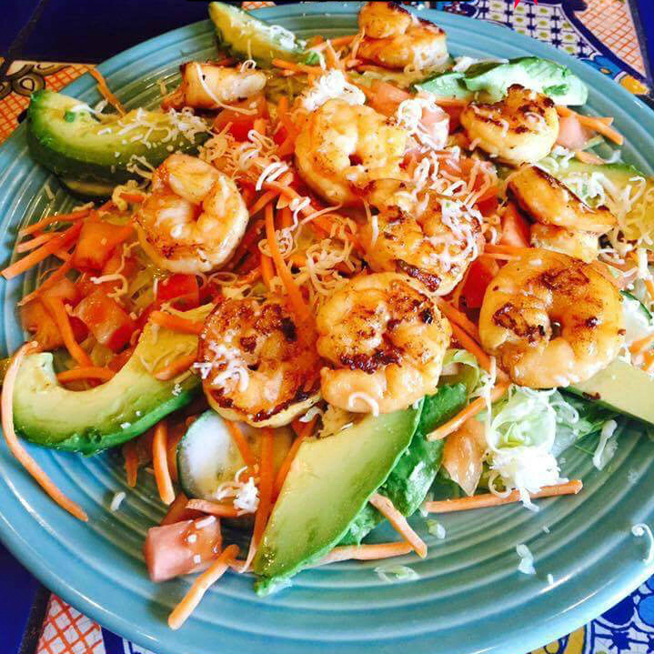 Order Chicken Or Shrimp and Avocado Salad food online from Cinco de Mayo store, Columbia on bringmethat.com