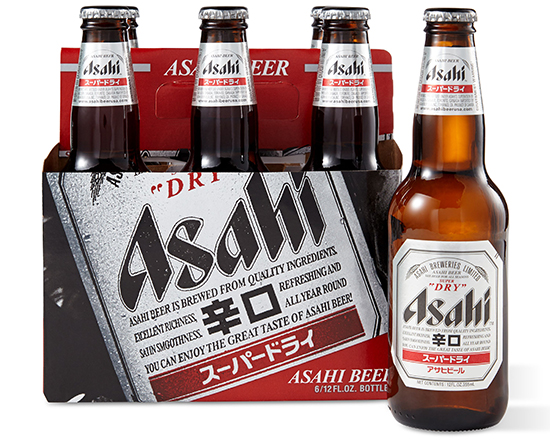 Order Asahi Super Dry Large, 6 Pack - 355 ml. Bottle food online from Plaza Diamond Liquor store, Diamond Bar on bringmethat.com