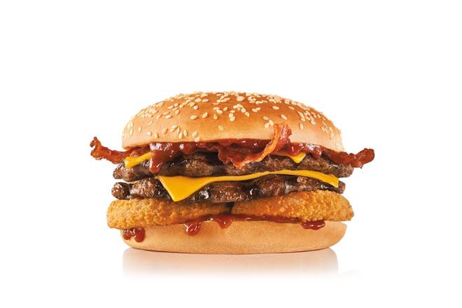 Order Double Western Bacon Cheeseburger® food online from Carl's Jr. store, Santa Maria on bringmethat.com