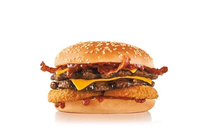 Order Double Western Bacon Cheeseburger® food online from Carl's Jr. store, Brentwood on bringmethat.com