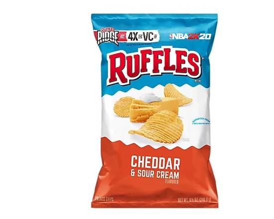Order Ruffles Cheddar & Sour Cream Family Size food online from To & Go Grocery store, Northbrook on bringmethat.com