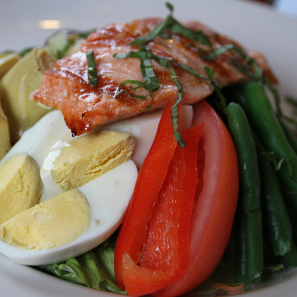 Order Salmon Nicoise Salad food online from Chatter's Cafe & Bistro store, Houston on bringmethat.com