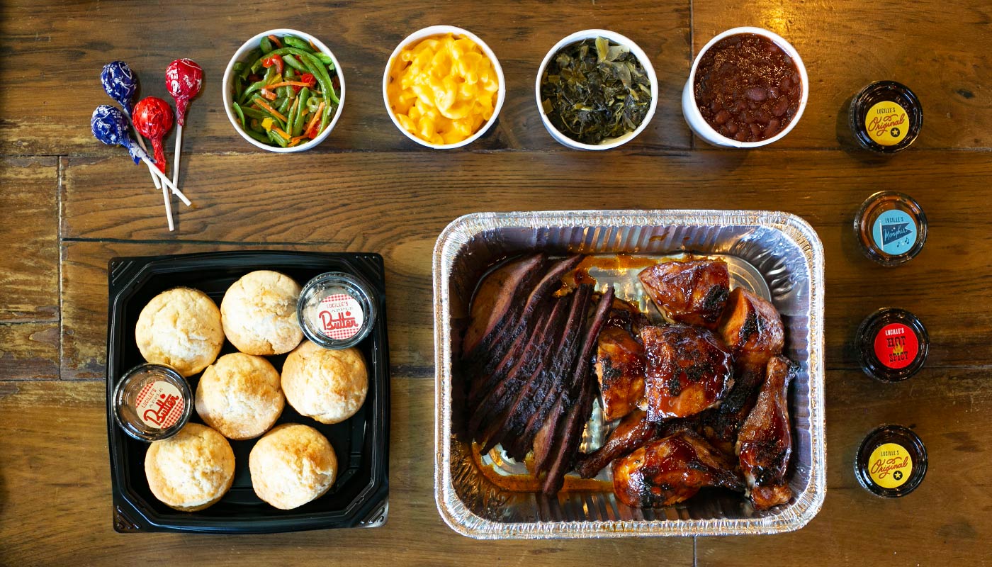 Order  Easy Feast (4 or more) food online from Lucille Smokehouse Bbq store, Pasadena on bringmethat.com