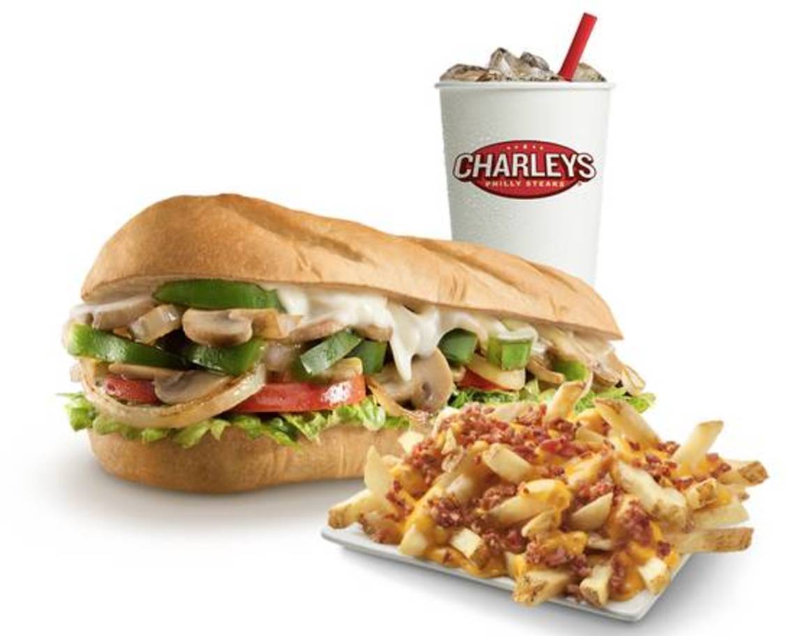 Order Veggie Delight Combo food online from Charleys Cheesesteaks store, Universal City on bringmethat.com