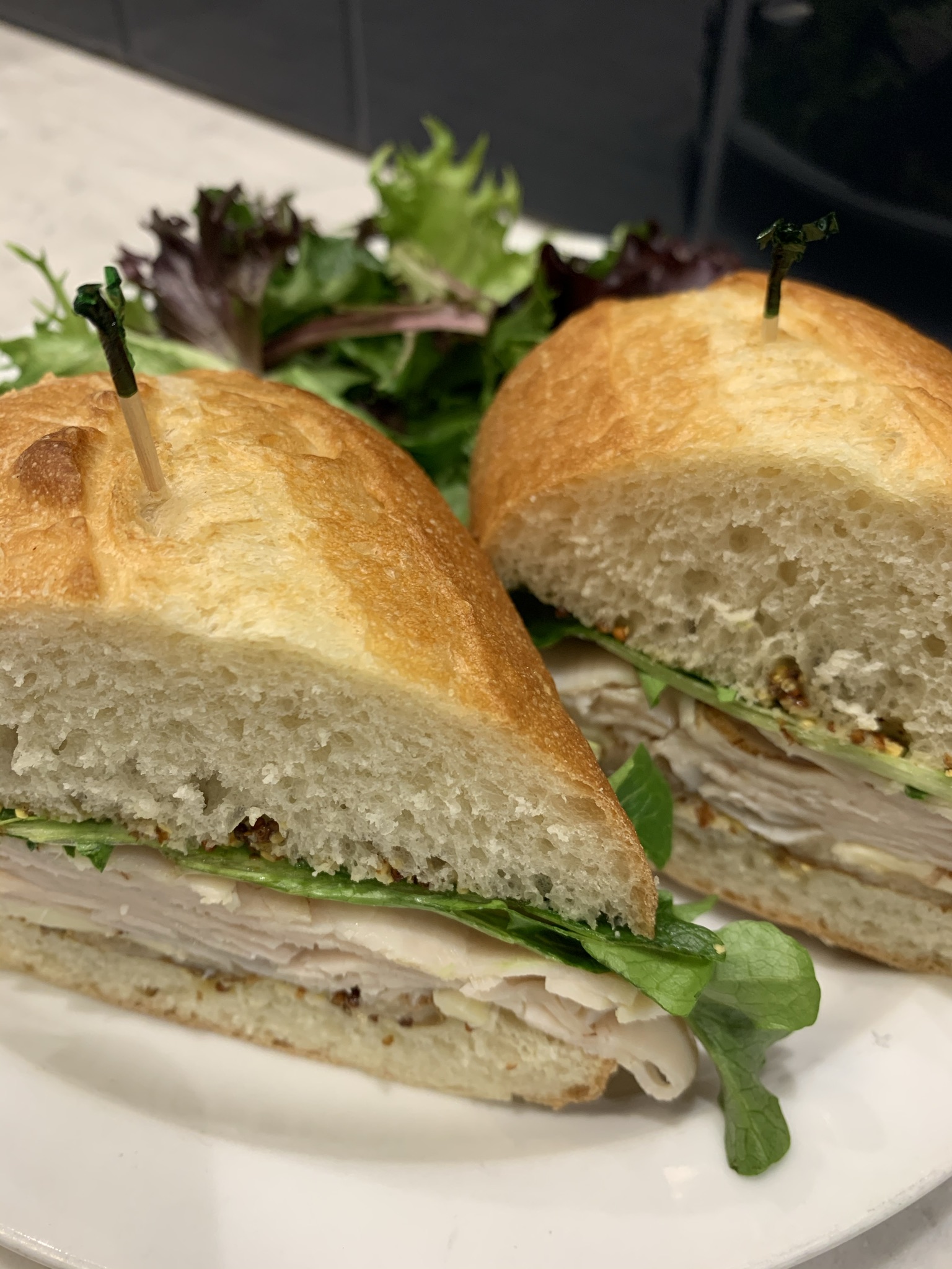 Order Smoked Turkey and Brie Sandwich food online from High Xii Cafe store, Oakland on bringmethat.com