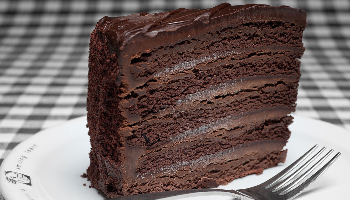 Order High 5 Chocolate Layer Cake - Dessert food online from Bucceto's store, Bloomington on bringmethat.com