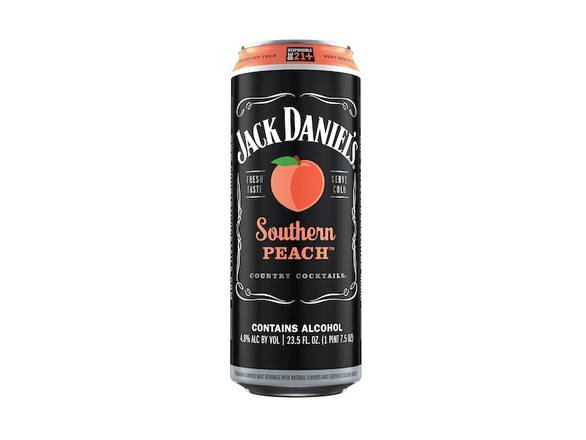 Order Jack Daniel's Country Cocktails Southern Peach - 23.5oz Can food online from Kirby Food & Liquor store, Champaign on bringmethat.com