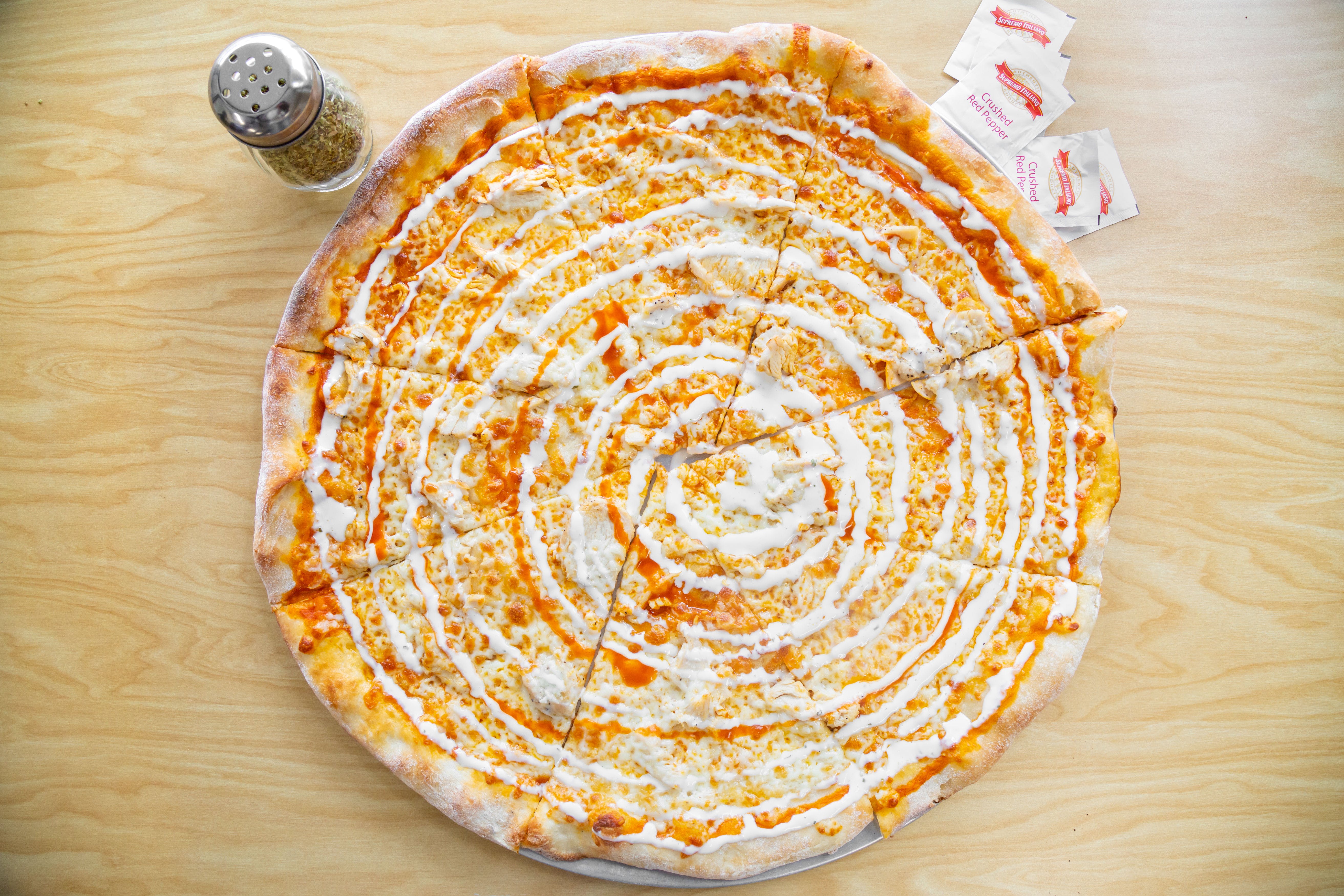 Order Buffalo Chicken Pizza - 14" food online from Roger Pizzerolo store, San Diego on bringmethat.com