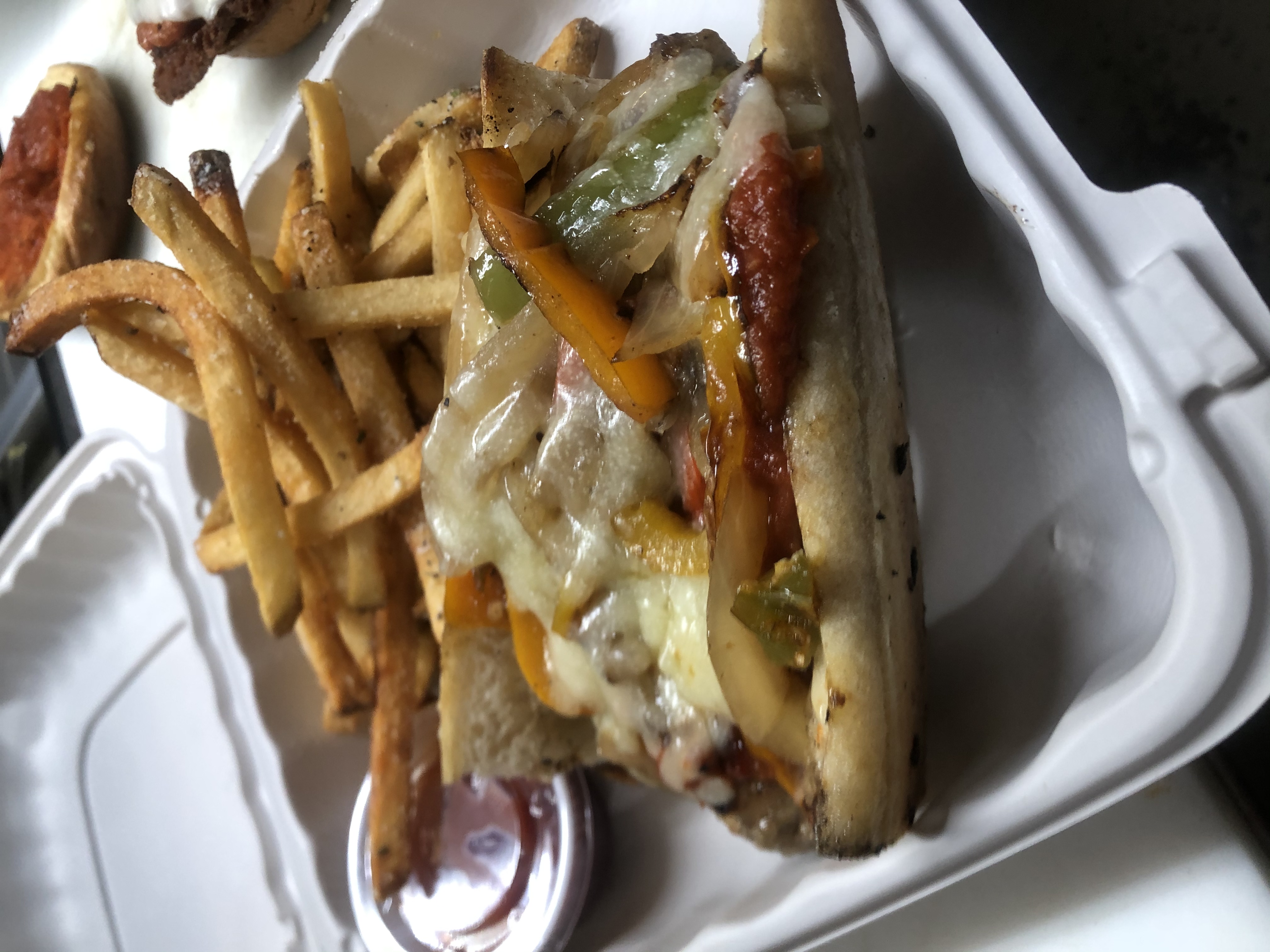Order Italian Sausage and Peppers Sandwich food online from D&D Shack store, Melrose Park on bringmethat.com