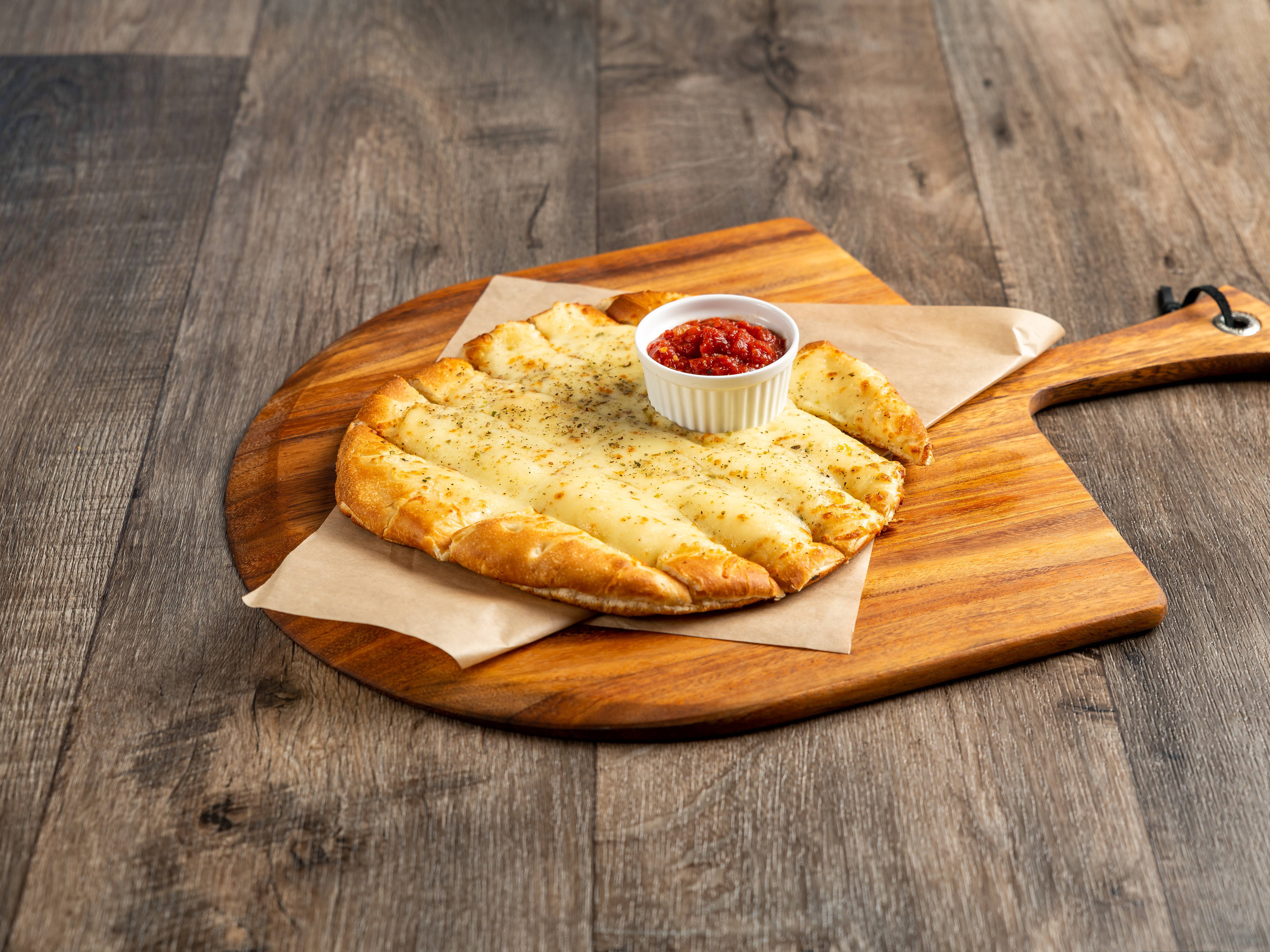 Order Our Original 12" Cheesy Bread with Marinara Sauce food online from Dough Boy's Pizza store, Virginia Beach on bringmethat.com