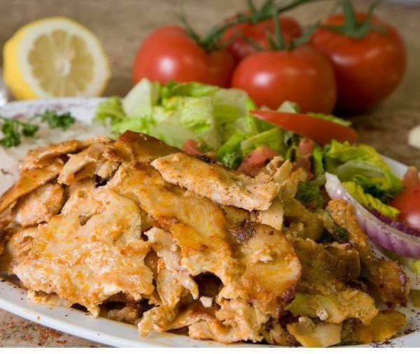Order Chicken Shawarma Plate food online from Falafel Town store, Antioch on bringmethat.com