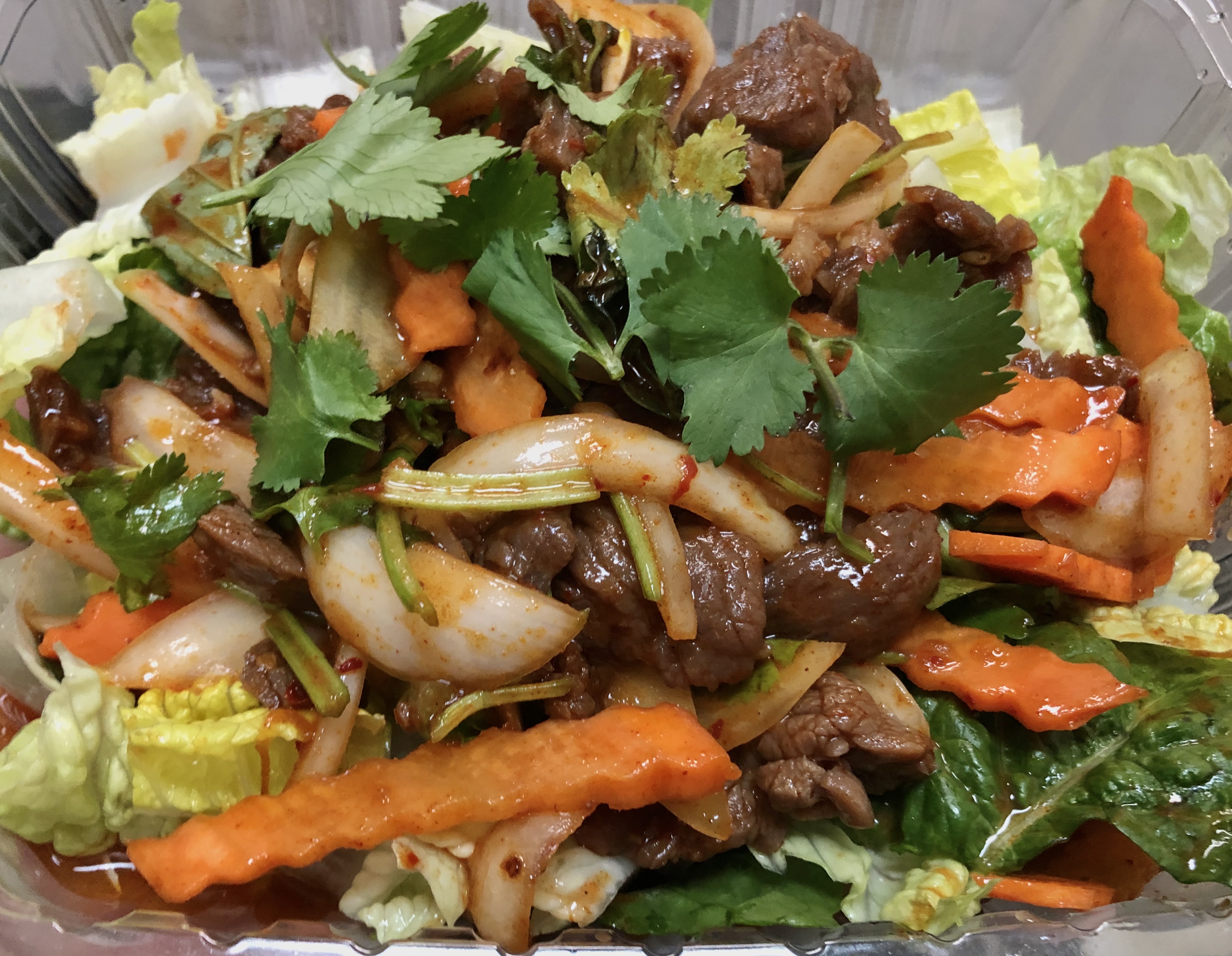 Order 24. Spicy Beef Salad food online from Siam Bay Thai Cuisine store, El Segundo on bringmethat.com