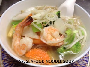 Order S7. Seafood Noodle Soup food online from Bua Thai Restaurant store, Old Orchard Beach on bringmethat.com