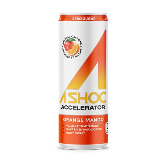 Order A Shoc Accelerator Zero Sugar Energy Drink Orange Mango (12 oz) food online from Rite Aid store, Toledo on bringmethat.com