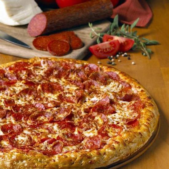 Order Pepperoni Deluxe (Small) food online from MrJims.Pizza store, Farmersville on bringmethat.com
