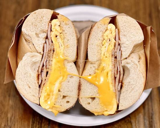 Order 2 Eggs Turkey & Cheese food online from My Three Sons Bagels store, Garden City on bringmethat.com