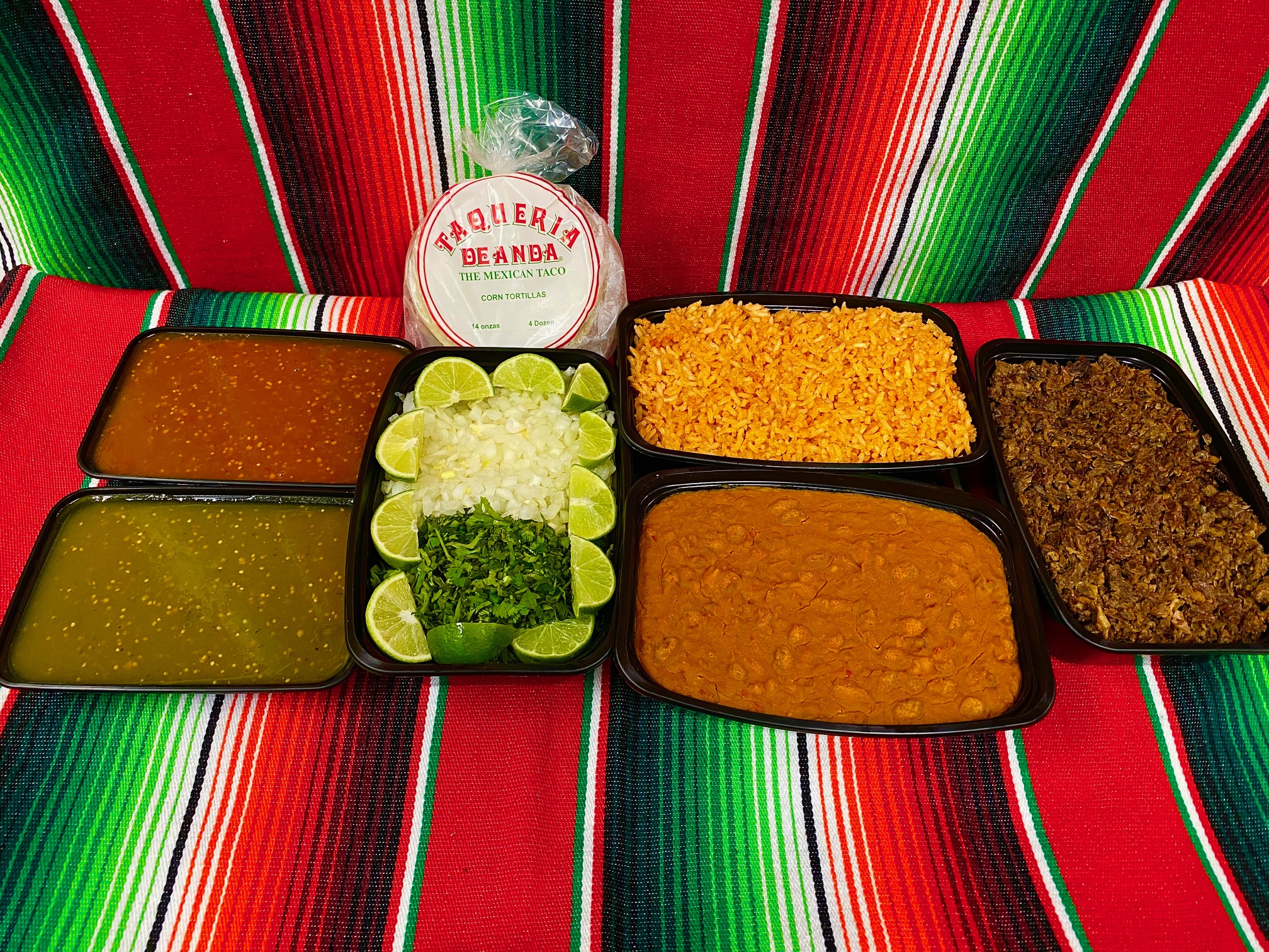 Order Family Meal Pack #1 For up to 10 People food online from Taqueria De Anda store, Lake Forest on bringmethat.com