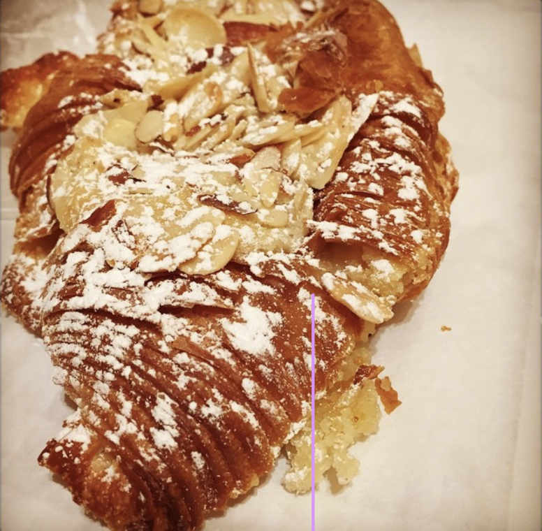 Order Almond Croissant (1) food online from Wattle Cafe store, New York on bringmethat.com