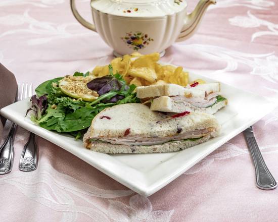 Order Smoked Turkey on Orange Cranberry Bread food online from Chocolate Angel Cafe & Tea Room store, Plano on bringmethat.com