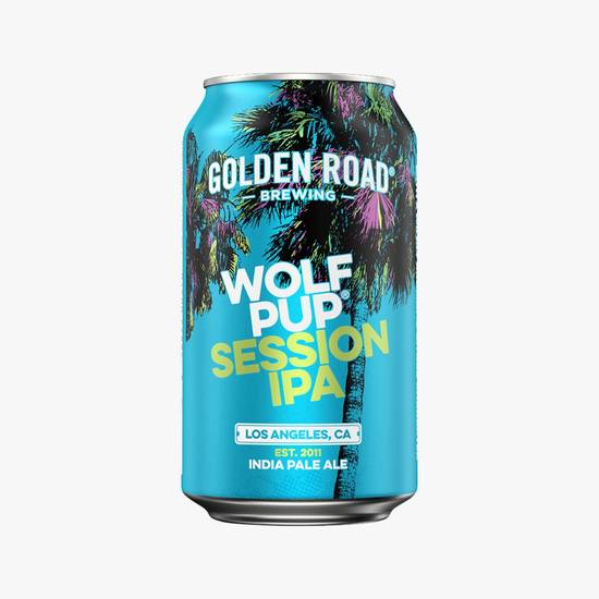 Order Golden Road Wolf Pup Session IPA 6 Pack can  food online from Goodie Liquor And Wine store, Santa Monica on bringmethat.com