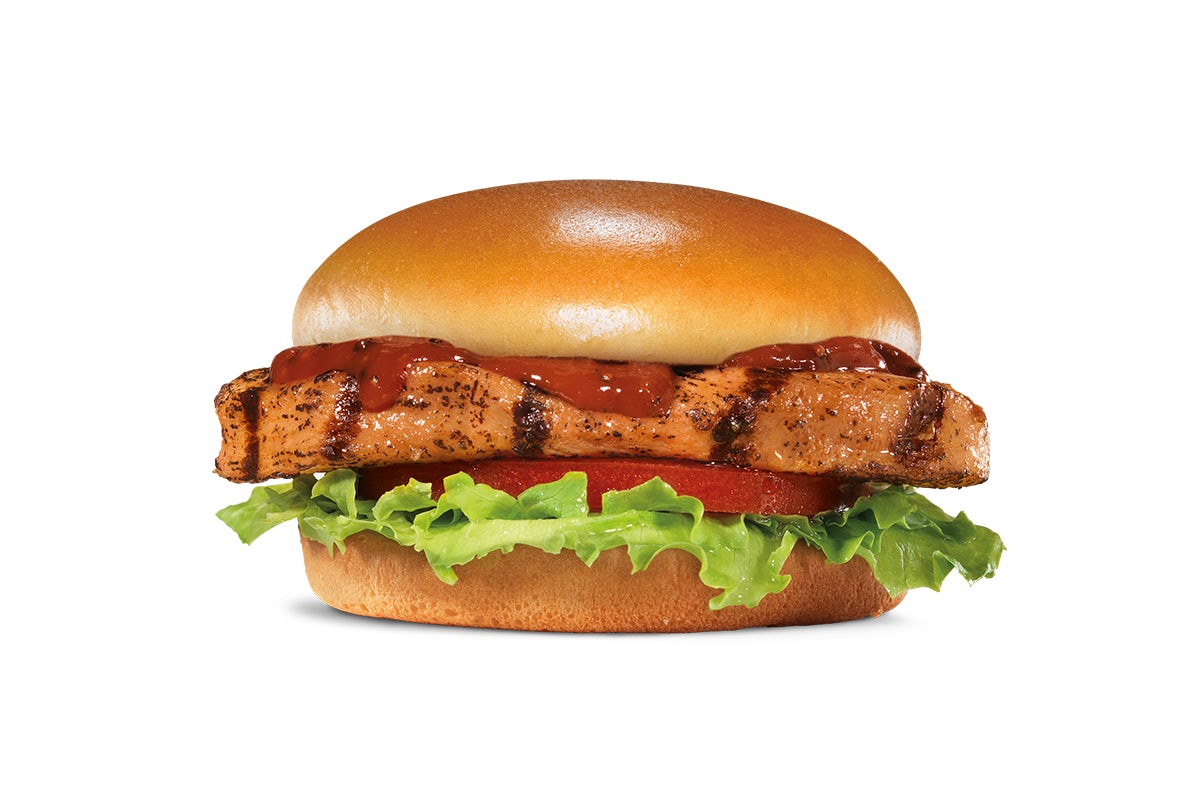 Order BBQ Grilled Chicken Sandwich food online from Hardee's store, Winston Salem on bringmethat.com