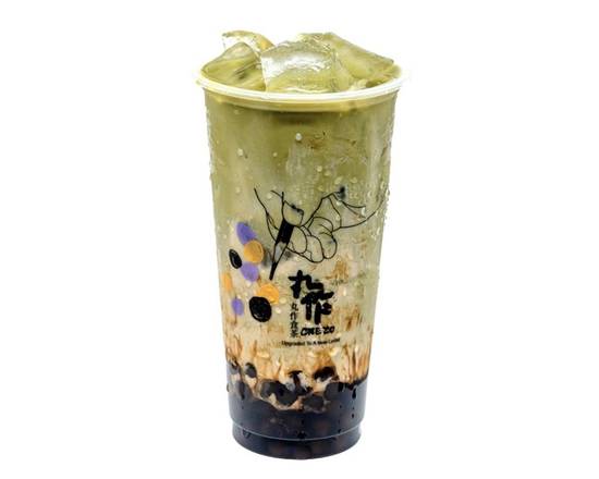 Order Brown Sugar Matcha Latte  (Comes with Brown Sugar Boba) food online from One Zo store, Los Angeles on bringmethat.com