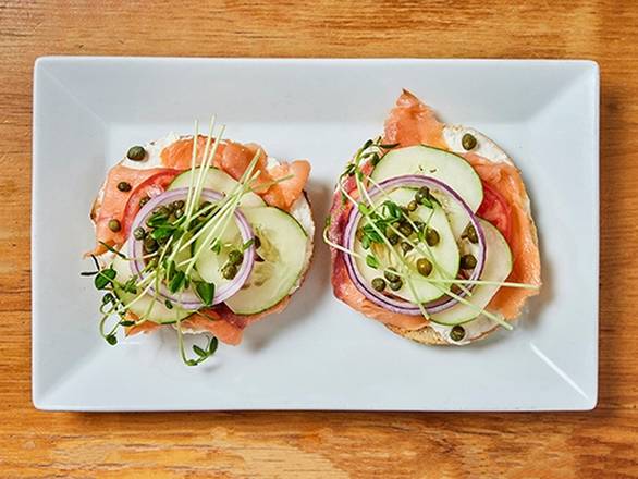 Order Bagel with Lox food online from Sabrina Cafe store, Wynnewood on bringmethat.com