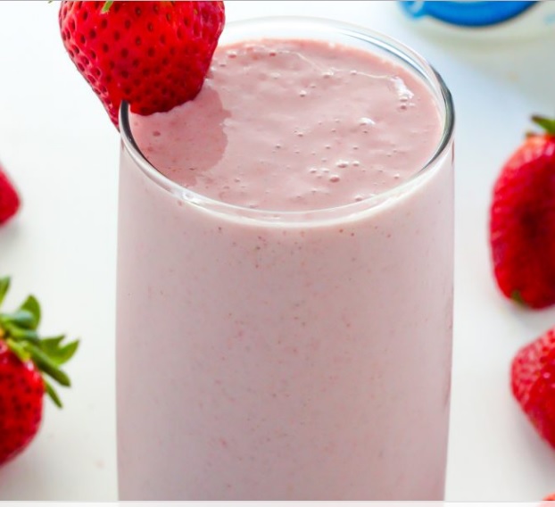 Order Strawberry vanilla milk shake food online from Sandella Flatbread Cafe store, Washington on bringmethat.com