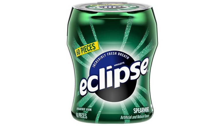 Order Eclipse Sugar Free Spearmint Chewing Gum - 60 Pc food online from Route 7 Food Mart store, Norwalk on bringmethat.com