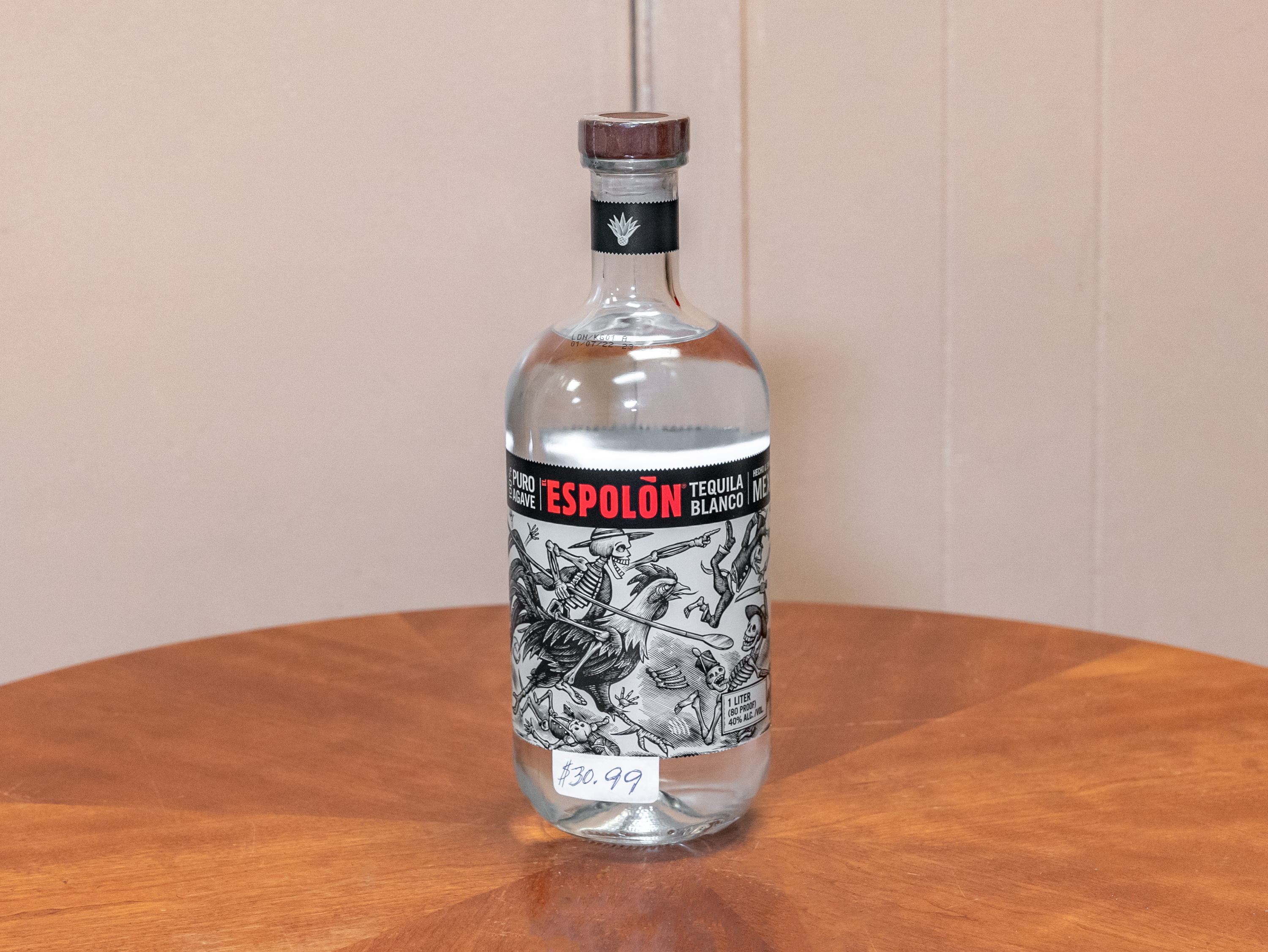 Order Espolon Tequila Blanco, 1 Liter Tequila food online from Jose's Wines & Liquors store, Valley Cottage on bringmethat.com