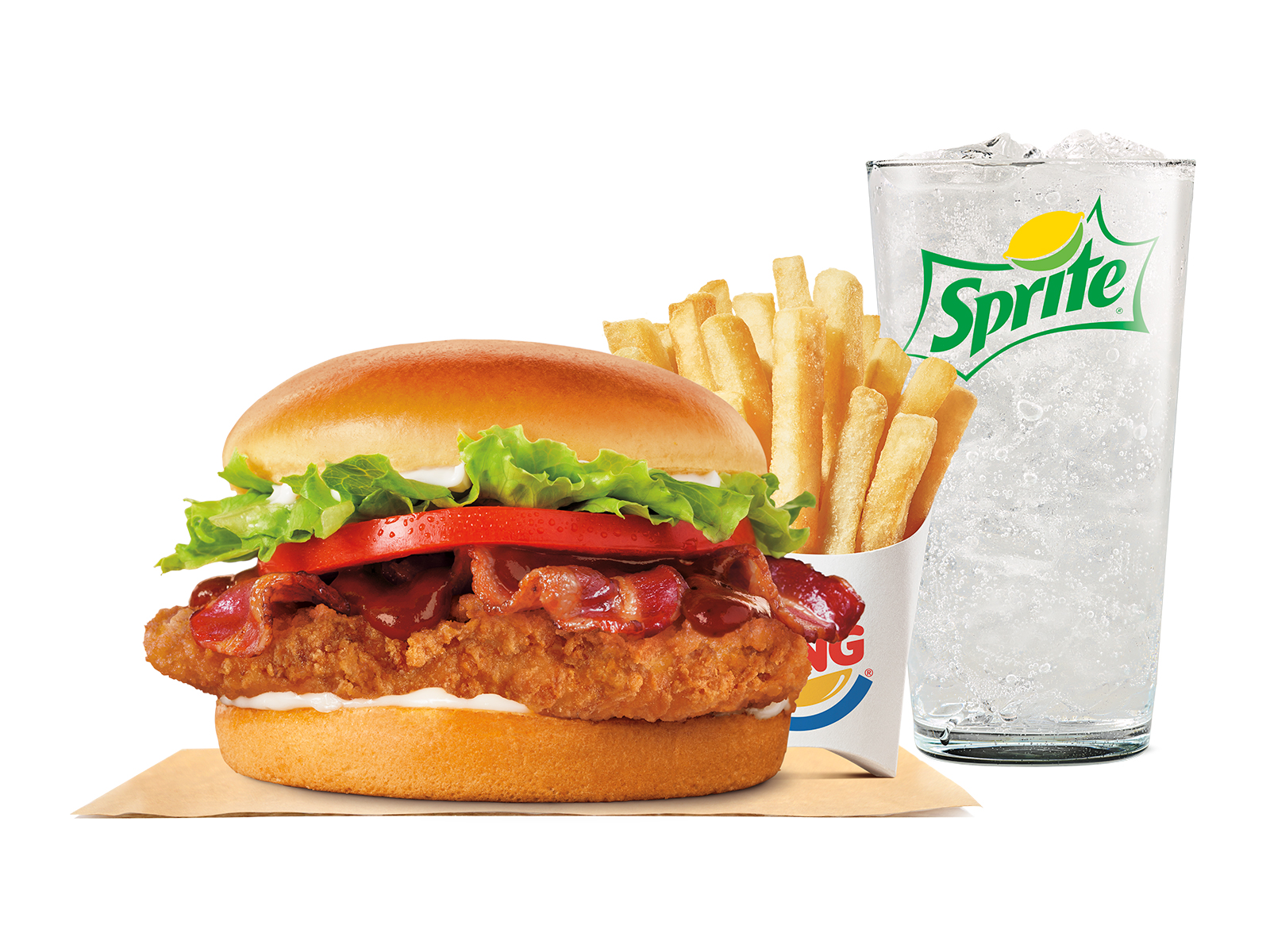 Order BBQ Bacon Crispy Chicken Sandwich Meal food online from Burger King store, Streamwood on bringmethat.com