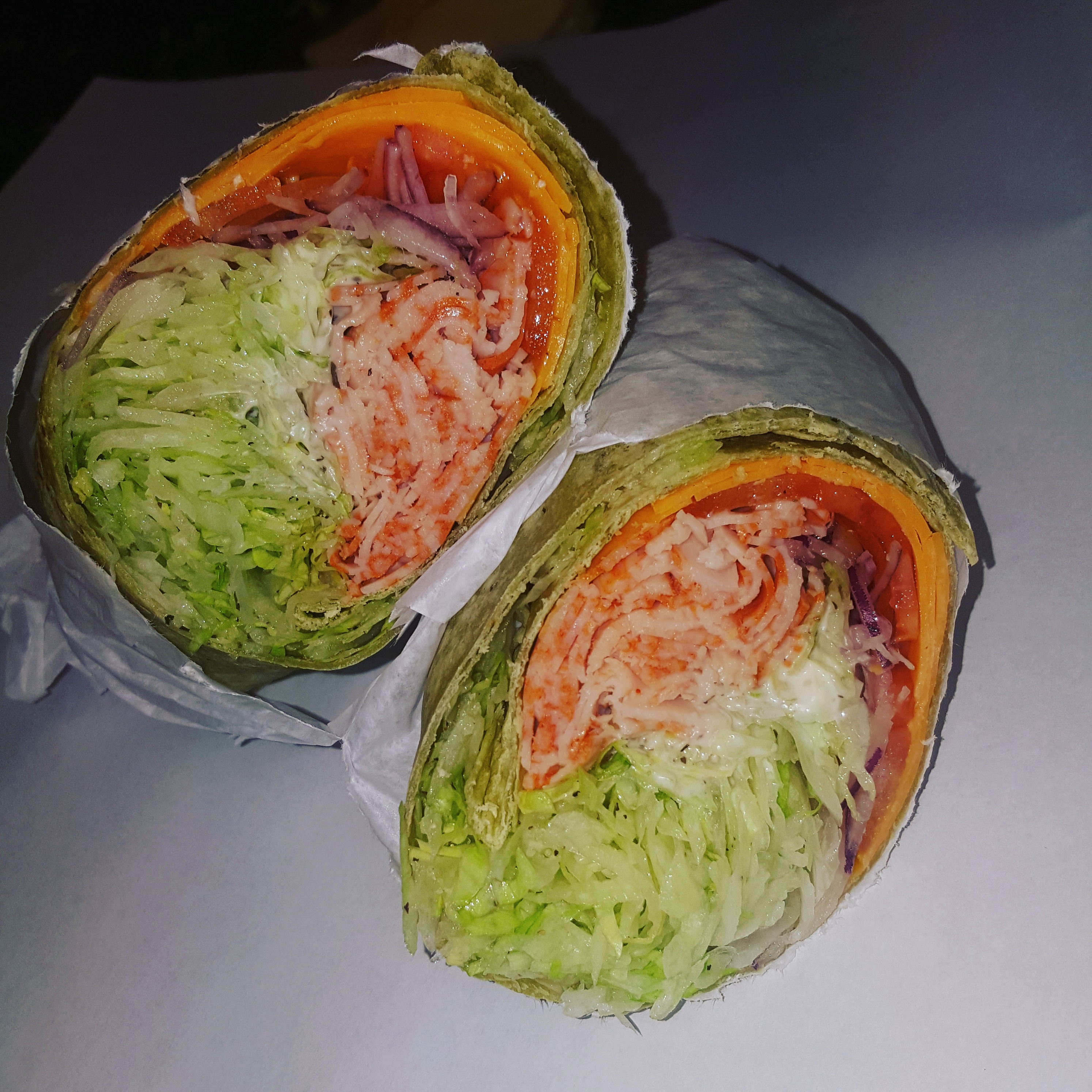 Order Buffalo Chicken and Cheese Wrap food online from Super hero sub shop store, Jersey City on bringmethat.com