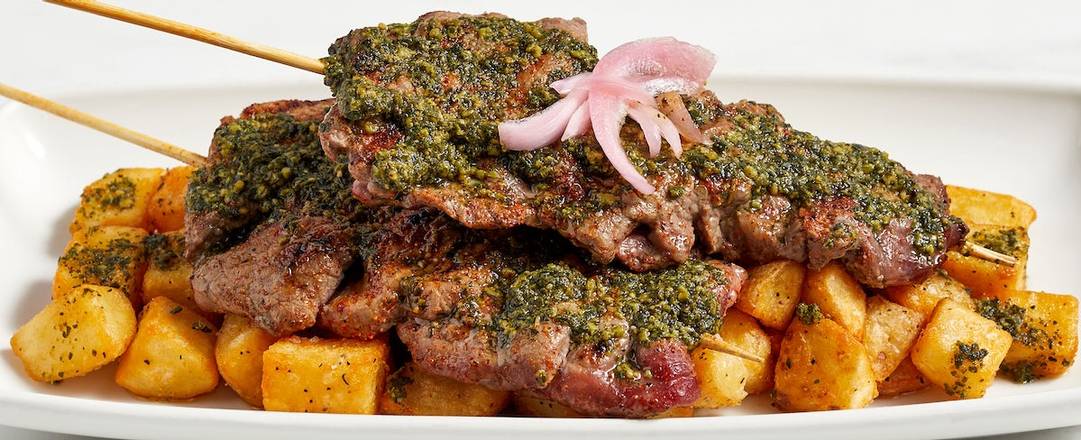 Order Chimichurri Grilled NY Strip Skewers food online from Firebirds Wood Fired Grill store, Morrisville on bringmethat.com