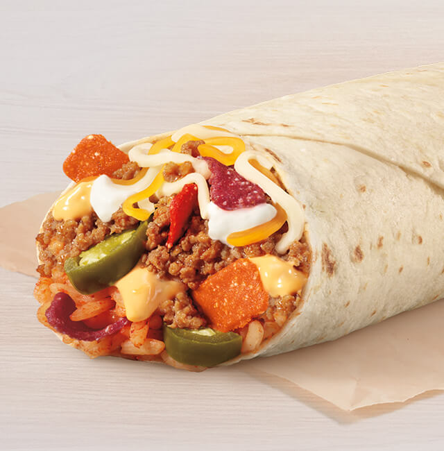 Order Spicy Cheesy Double Beef Burrito food online from Taco Bell store, West Lafayette on bringmethat.com