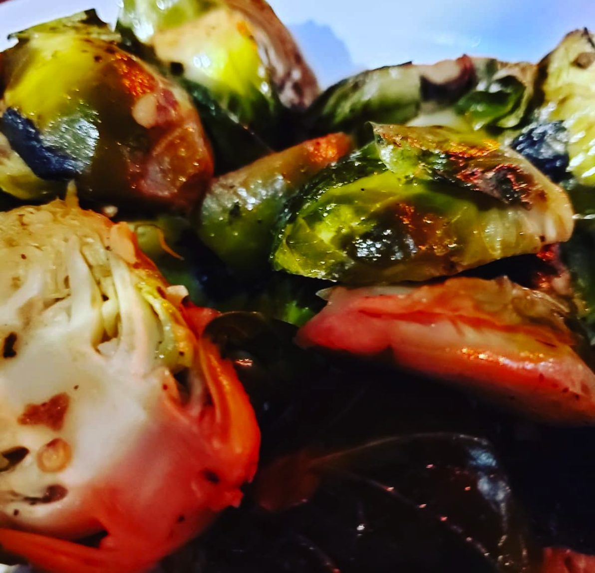 Order Roasted Brussels Sprouts  food online from Branded Saloon Catering store, Brooklyn on bringmethat.com