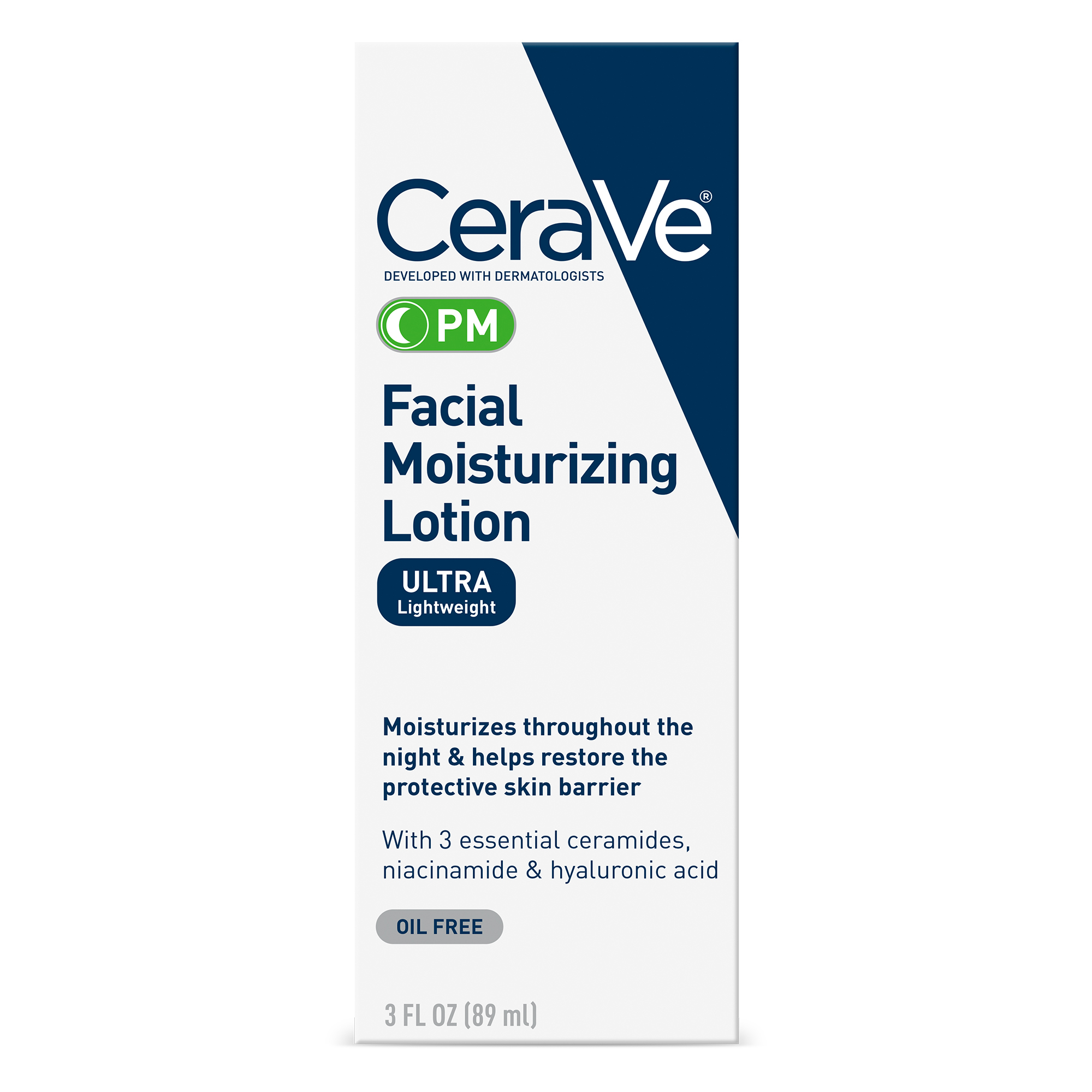 Order CeraVe PM Facial Moisturizing Lotion, Ultra Lightweight - 3 fl oz food online from Rite Aid store, MILLER PLACE on bringmethat.com