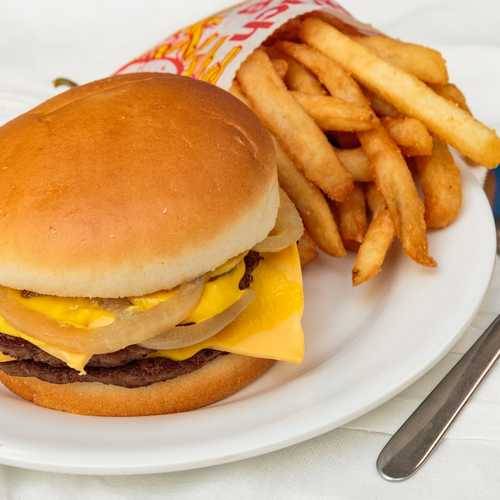 Order Cheeseburger food online from Jim's Original Hot Dog store, Chicago on bringmethat.com