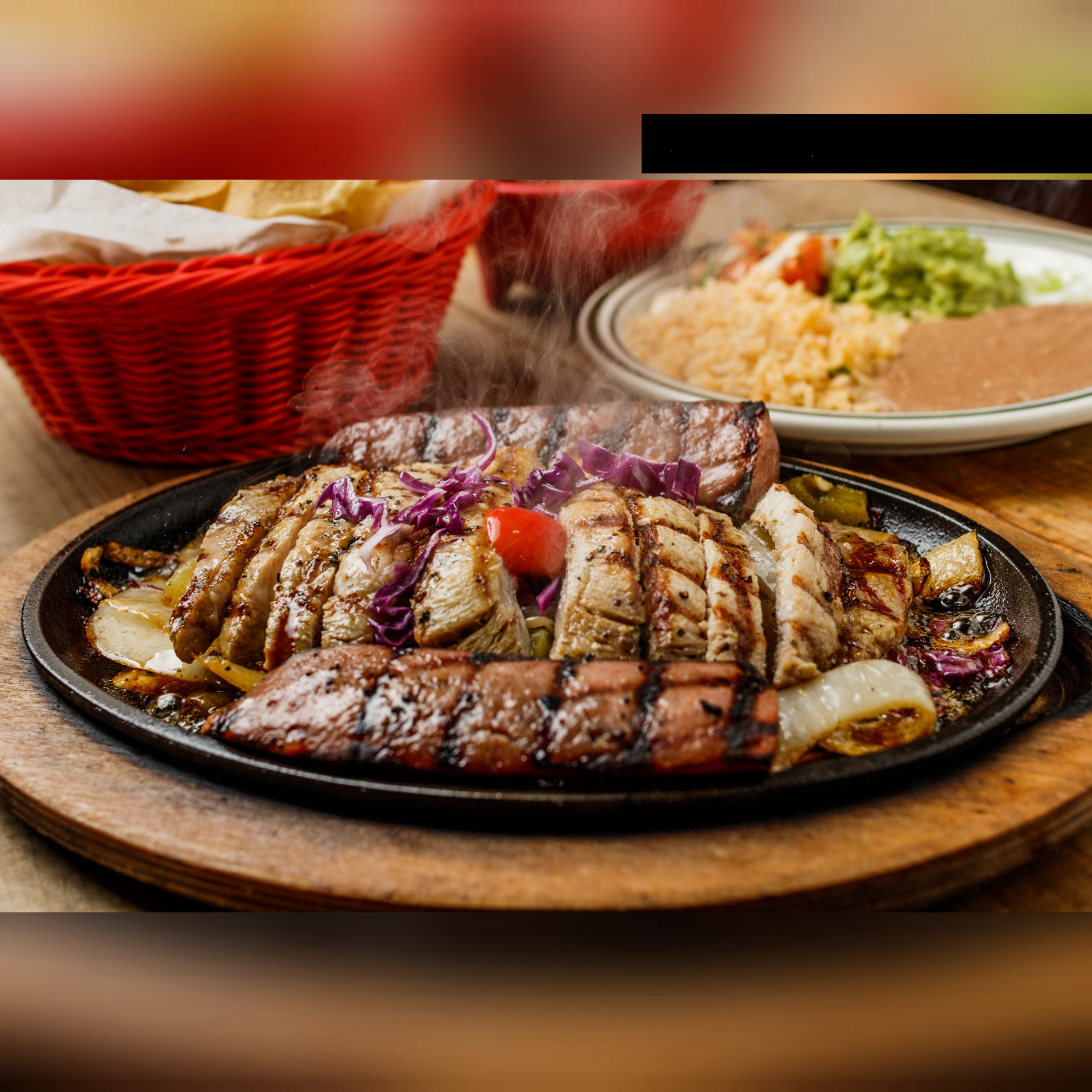 Order Pork and Sausage Fajitas Special food online from San Lorenzo Mexican Restaurant & Cantina store, Kemah on bringmethat.com
