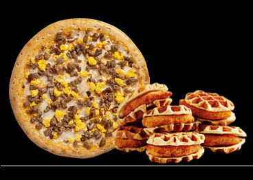 Order Waffles & 6 Pack Chicken Sandwich  and 1 Large Breakfast Pizza food online from Crazy Italian Pizza store, Birmingham on bringmethat.com