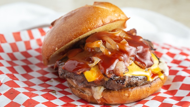 Order BBQ Bacon & Bleu Burger food online from Smokehouse Bbq And Burgers store, Orem on bringmethat.com