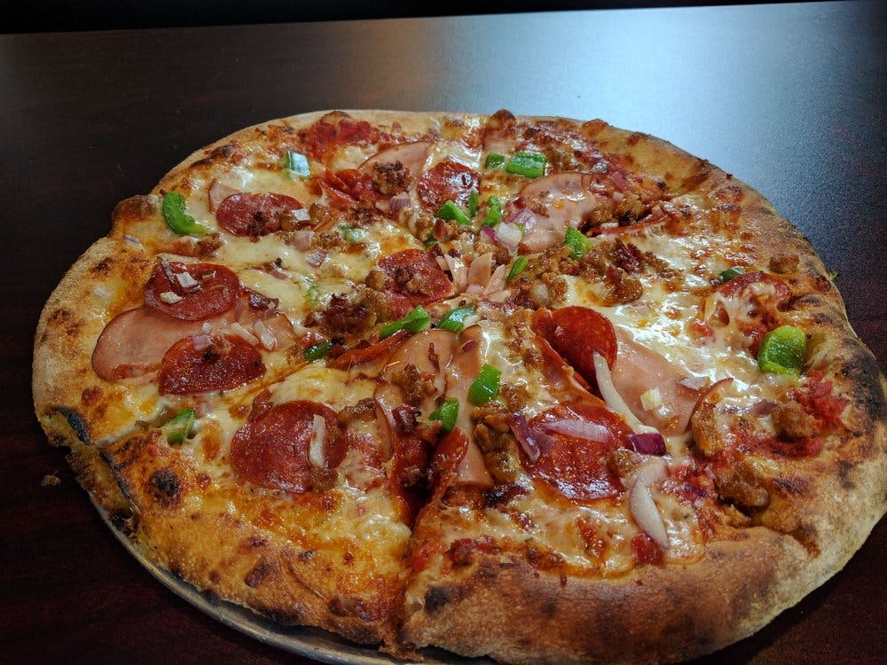 Order Destroyer Pizza - 12'' food online from CAP's Pizza & Tap House store, Sacramento on bringmethat.com