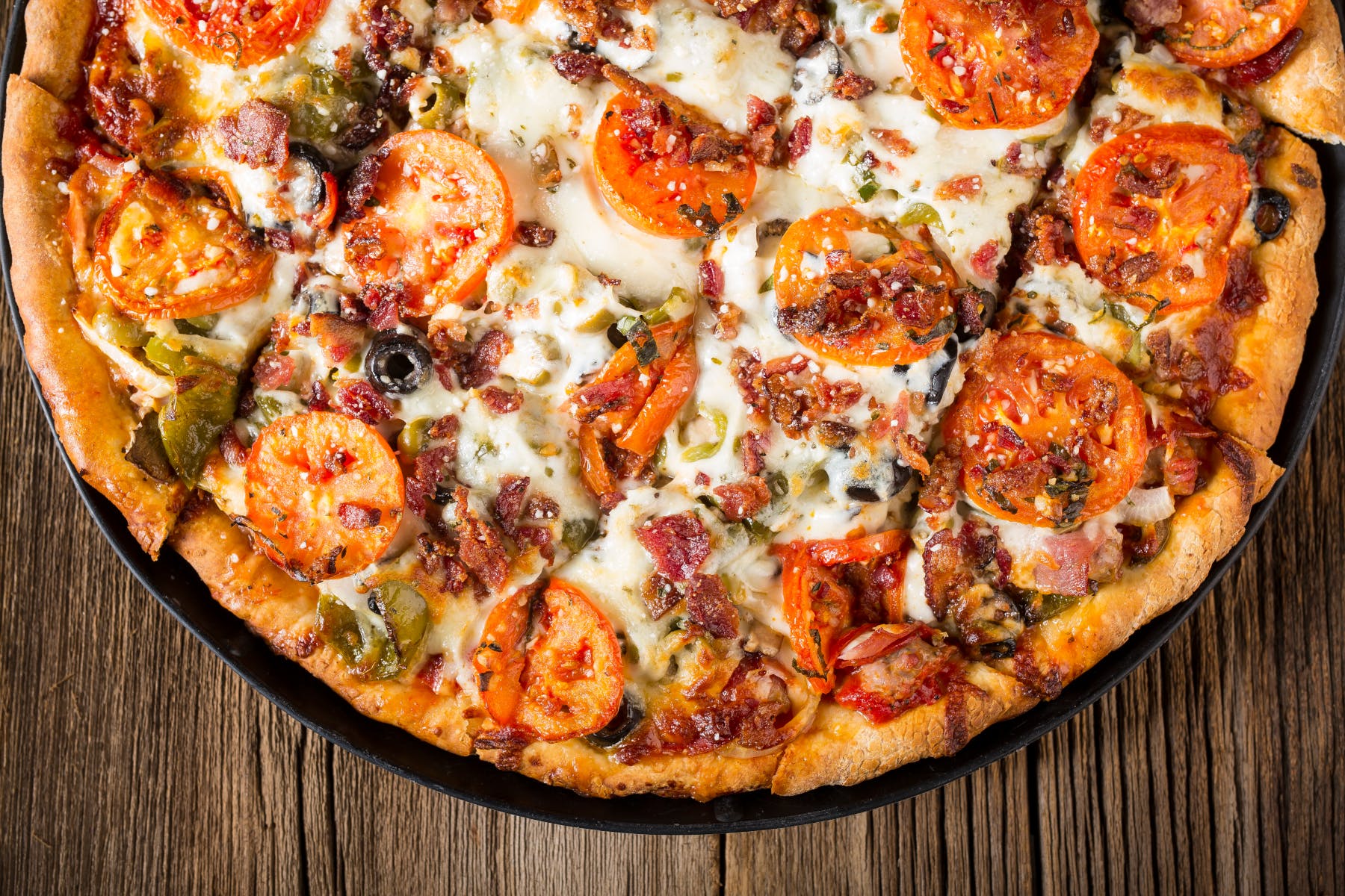 Order Rosati’s Monster Pizza - 12'' (12 Slices, Serves 2 People) food online from Myrosati Pizza store, Freeport on bringmethat.com