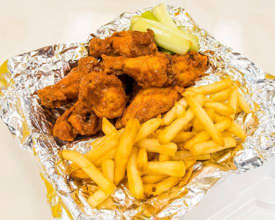 Order California Buffalo Wings (10 Pieces), Fries, and Drink food online from California Chicken Wings store, Manassas on bringmethat.com