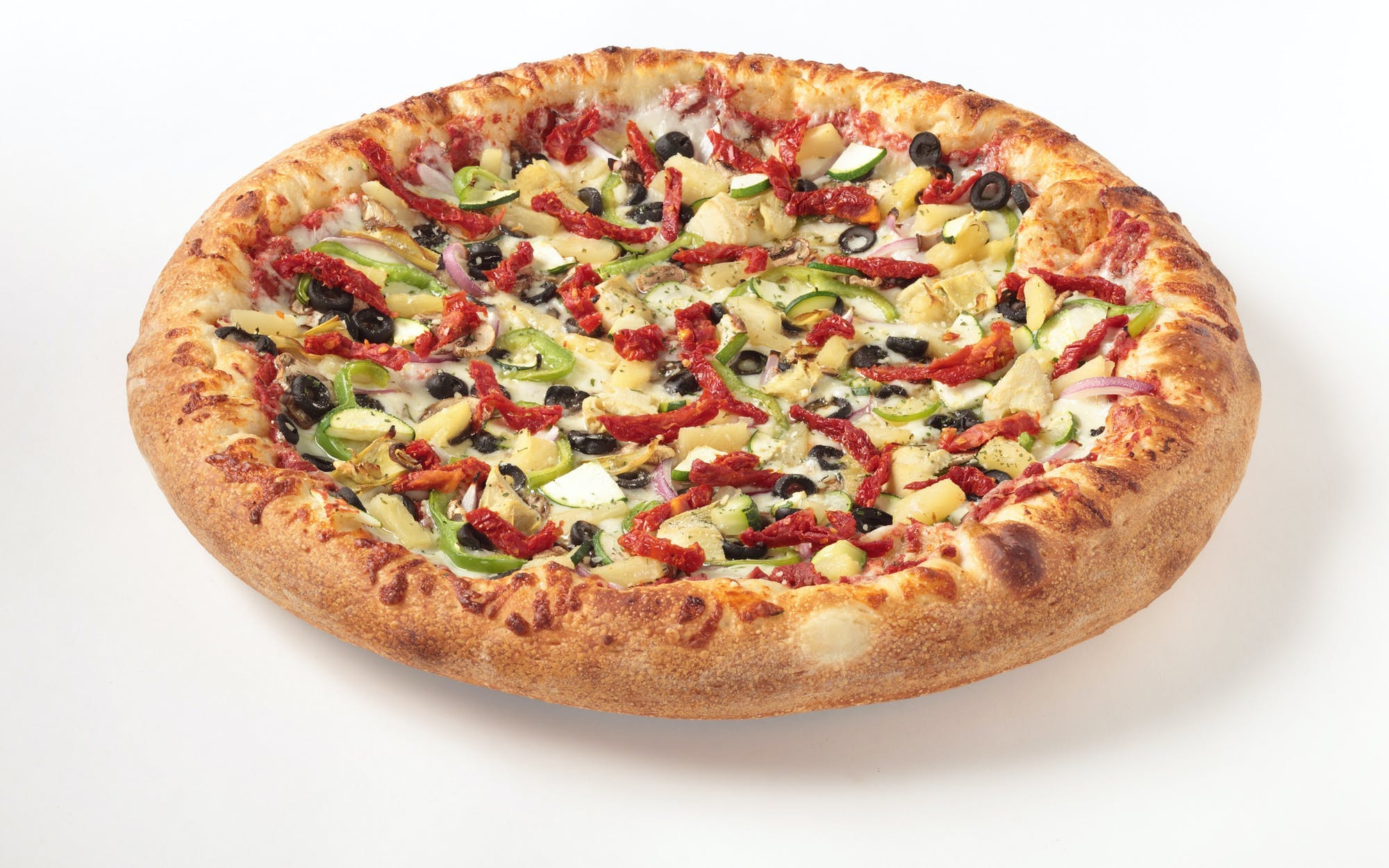 Order Wimbledon Pizza (Vegetarian) - Small 10'' (4 Slices) food online from Oggi Sports | Brewhouse | Pizza store, Mission Viejo on bringmethat.com