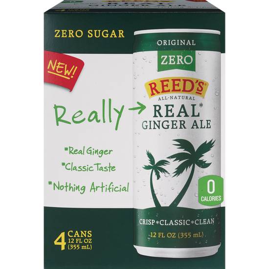 Order Reed's ZERO Ginger Ale Slim 4pk food online from Cvs store, SUNNYVALE on bringmethat.com