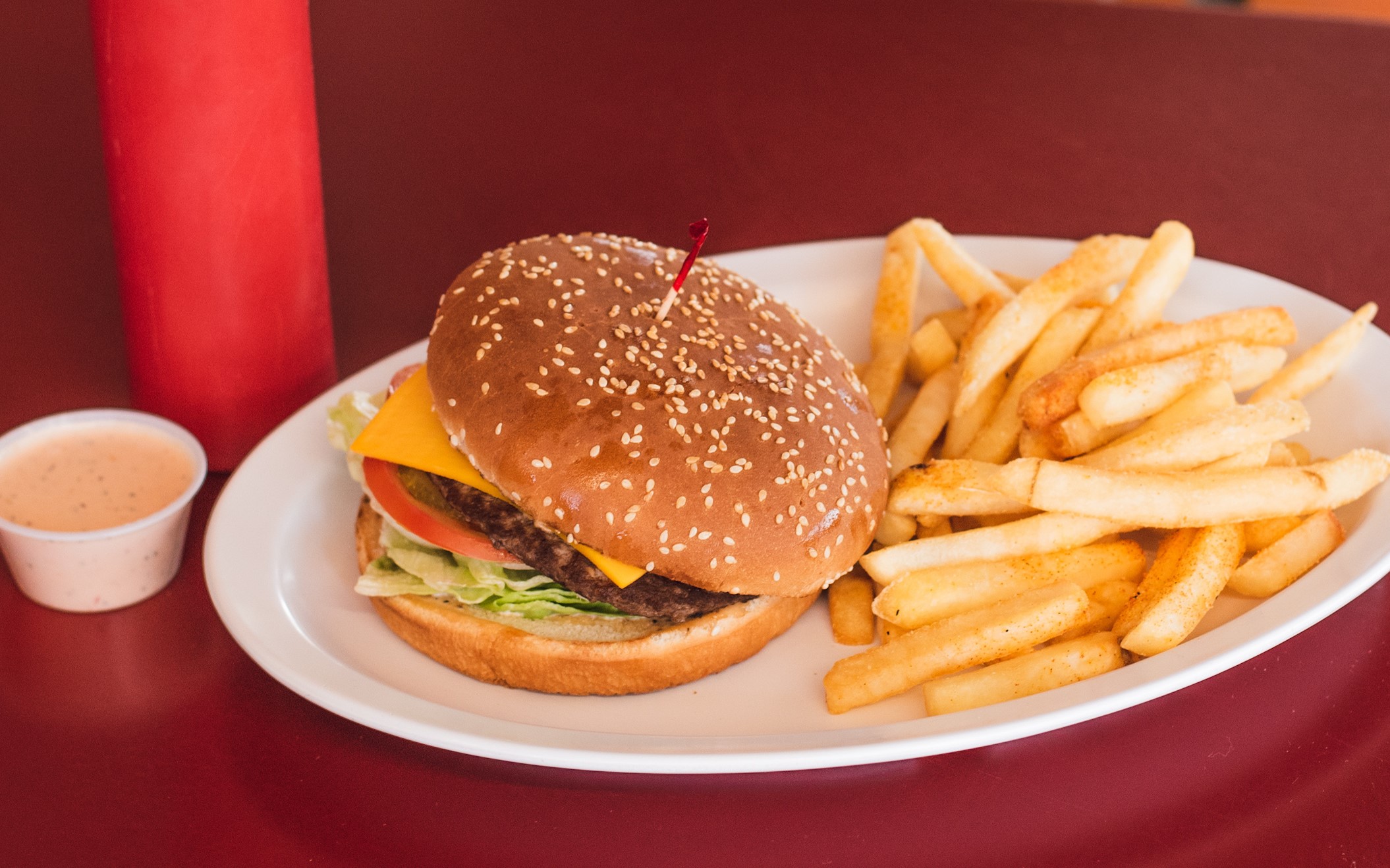Order Hamburger Special w/ Fries & 16oz Soda food online from Boy Burgers store, Los Angeles on bringmethat.com