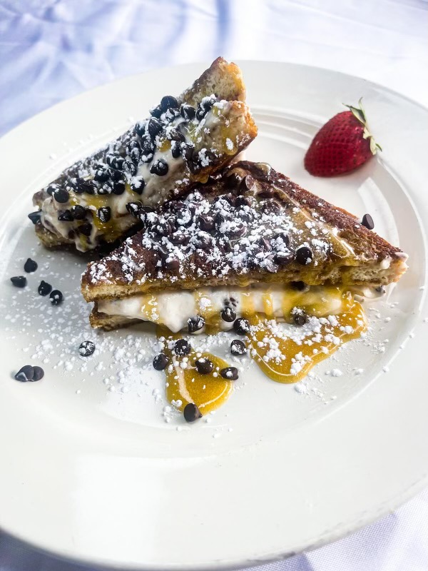 Order Cannoli Stuffed French Toast food online from Cheezy Vegan store, Woodlyn on bringmethat.com