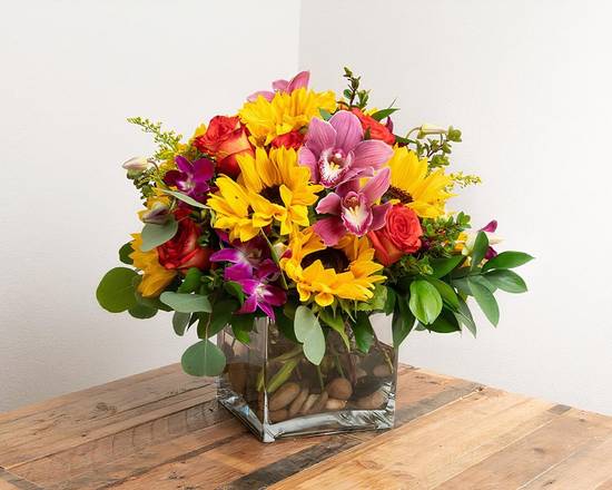 Order Celebration Arrangement in a vase food online from @Flowers store, Palm Desert on bringmethat.com