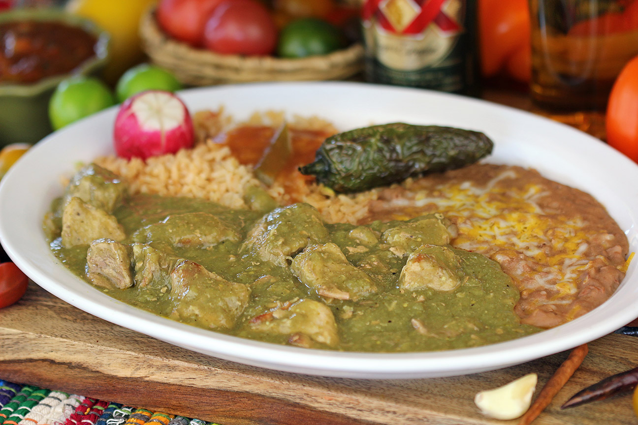 Order 3. Chile Verde food online from Maria Mexican Restaurant store, Rancho Palos Verdes on bringmethat.com