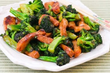 Order Roast Pork with Broccoli(large) food online from Far East Restaurant store, Capitol Heights on bringmethat.com